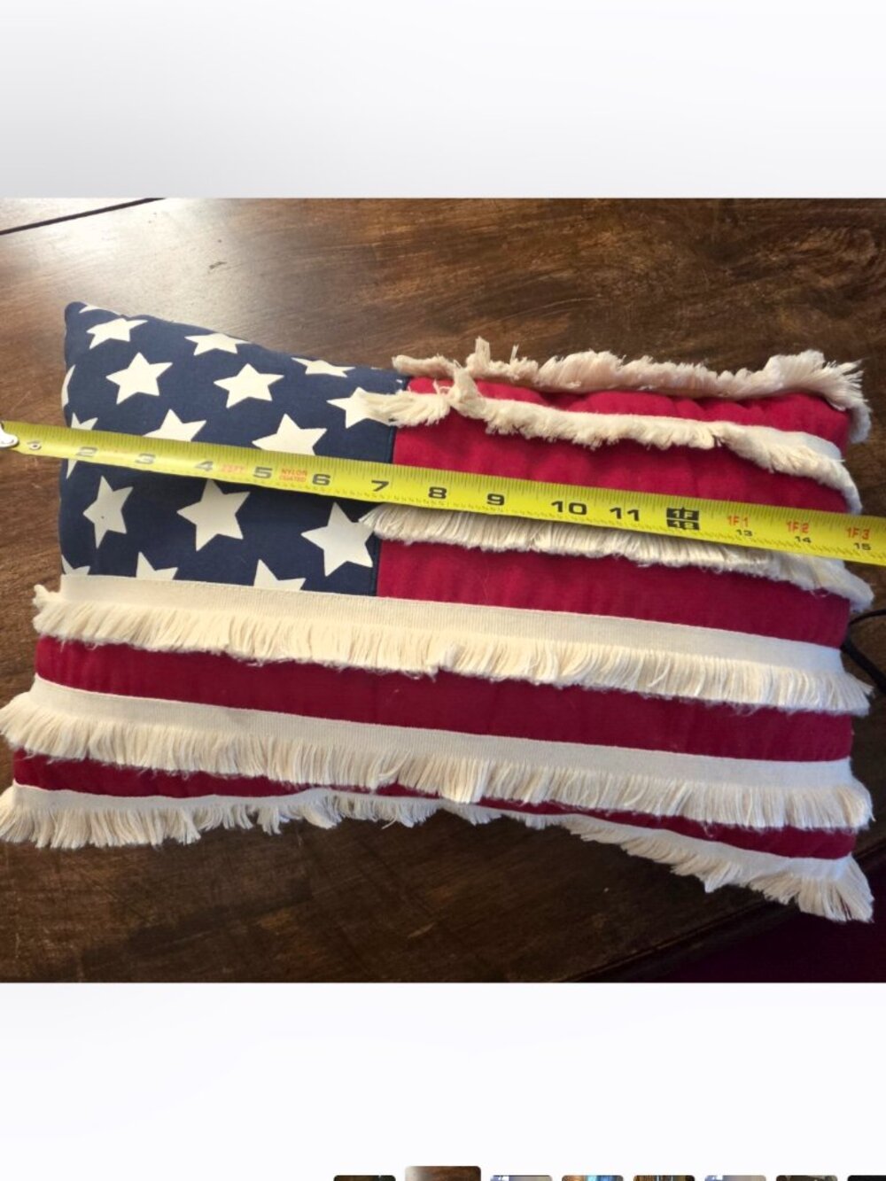 American flag decorative pillow